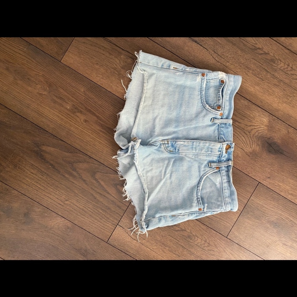 Madewell Blue Jean Shorts Distressed High-Waisted